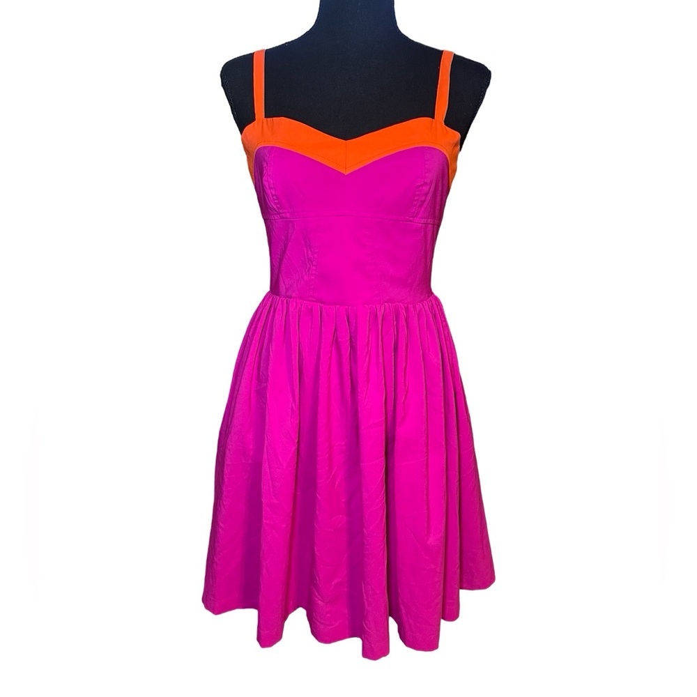 Vintage Havana hot pink midi dress size M - Picture 1 of 6